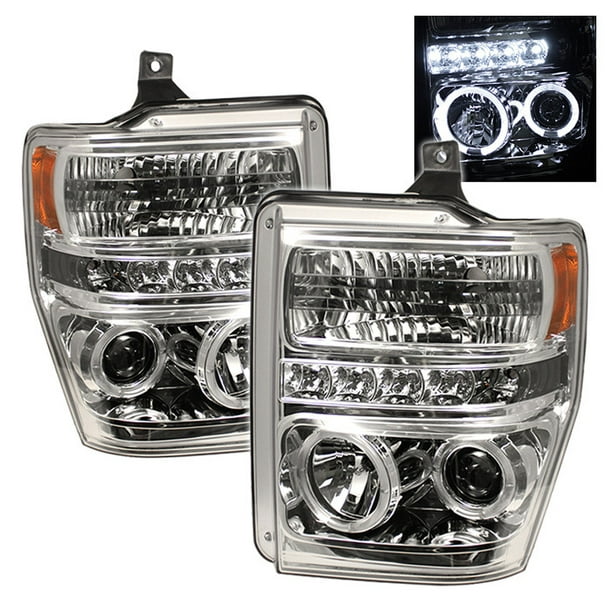 FOR 08-10 FORD F250-F550 SUPERDUTY CLEAR LED PROJECTOR DRIVING FOG LIGHT+SWITCH 